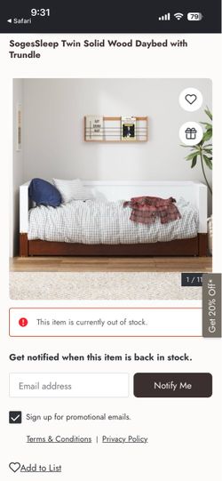 Twin daybed with trundle