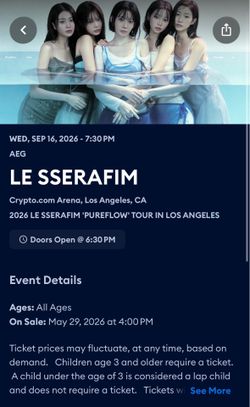 x2 Le sserafim tickets
