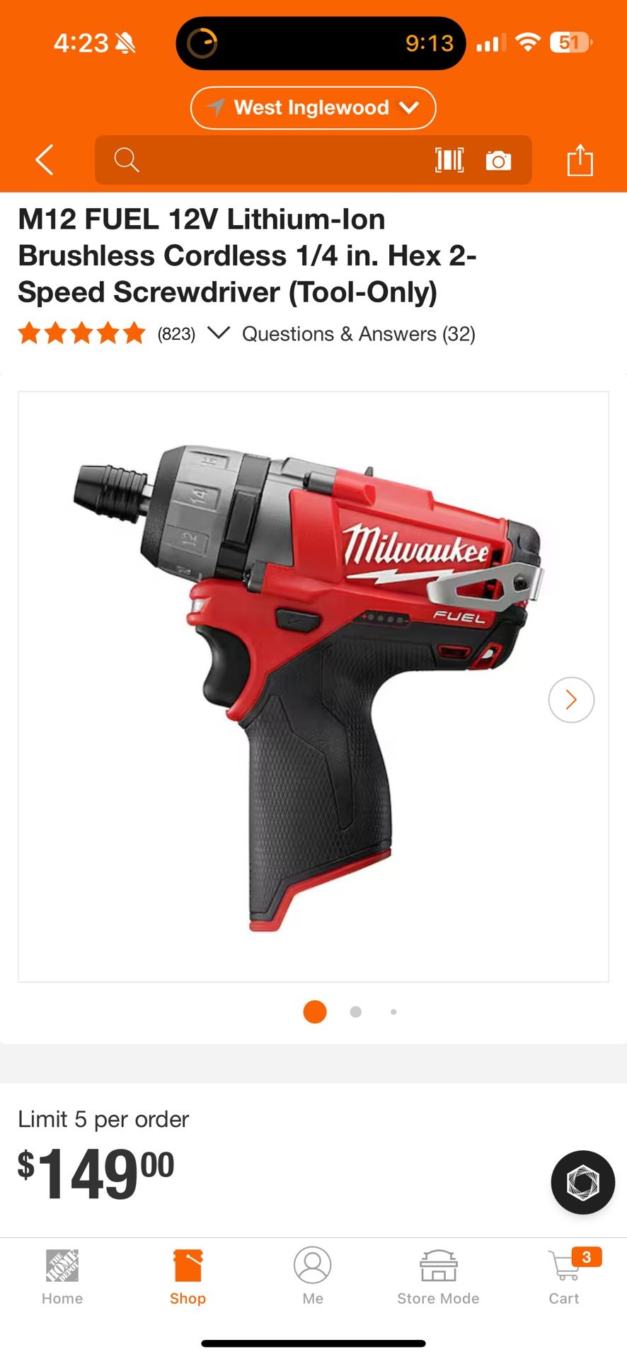 Milwaukee Screwdriver
