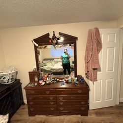 Dresser with mirror