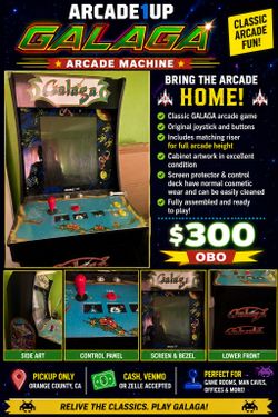 Arcade1Up Galaga Arcade Machine with Riser $350