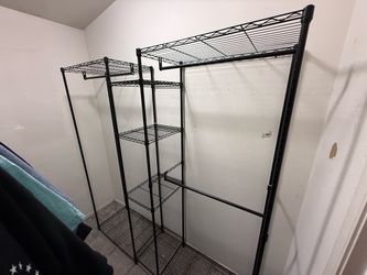 Black Wire Closet Organizer Shelving System