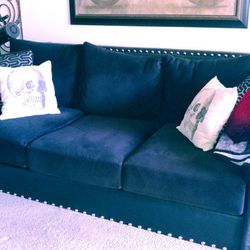 8 Ft Black Leather Couch