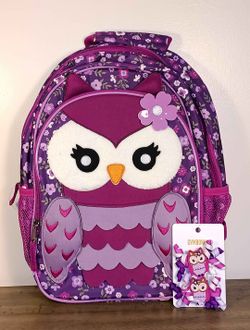 Gymboree Owl Backpack & Owl Hair Clips Bundle