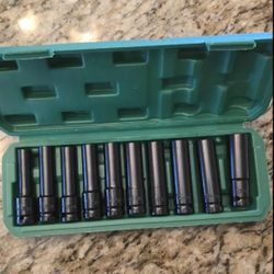 Impact Socket Set Universal Socket Metric Drive Deep Socket Set Wrench  Repair Tools 10PCS 1/2” New