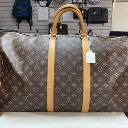 Louis Vuitton Keepall 55 Monogram Duffle Bag 