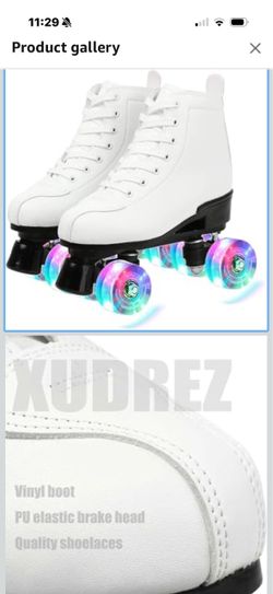XUDREZ Classic Roller Skates High-Top Double-Row Leather Roller Skates for Women and Men