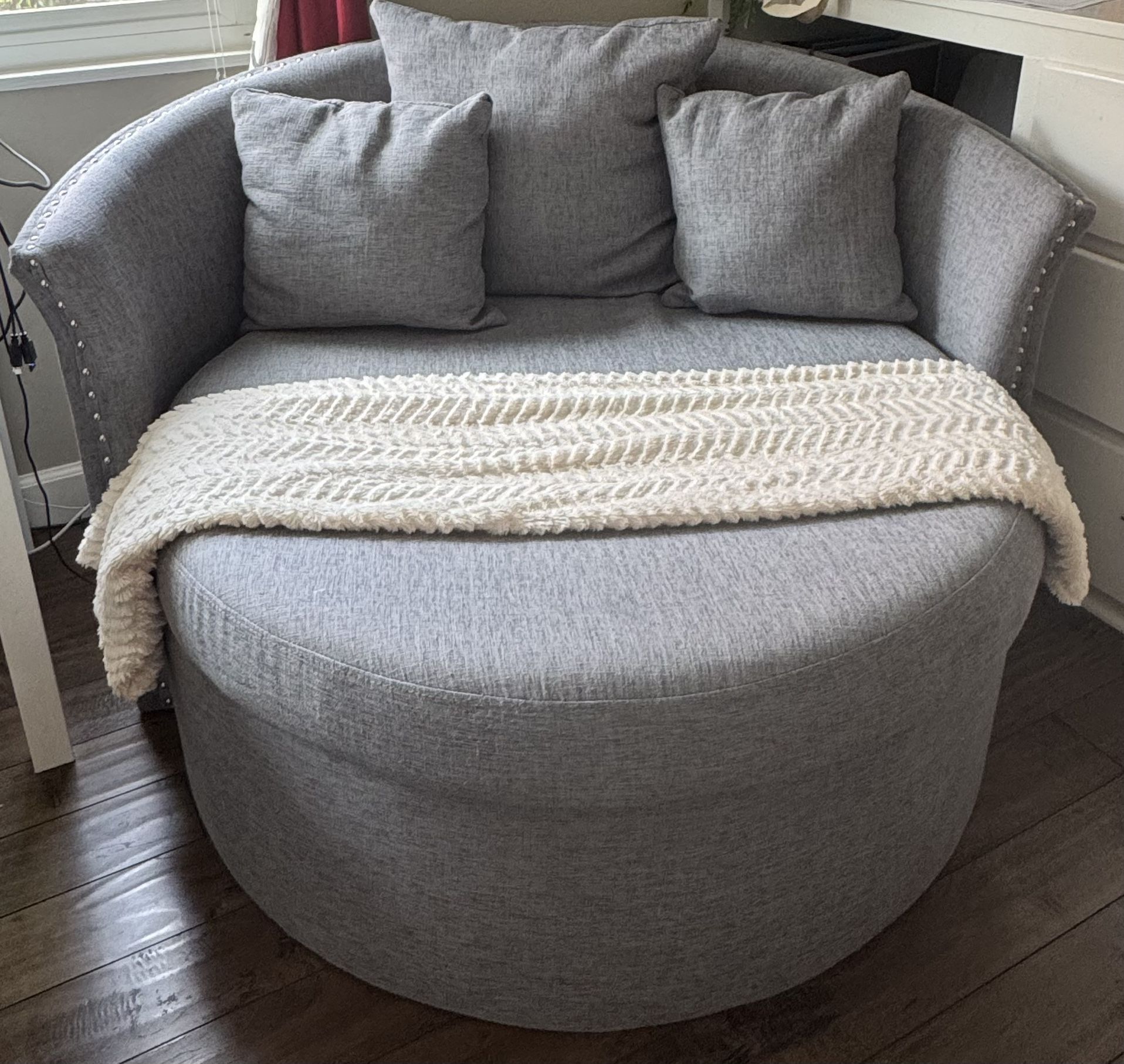 Round Grey Sofa