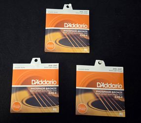 3x D'Addario Acoustic Strings