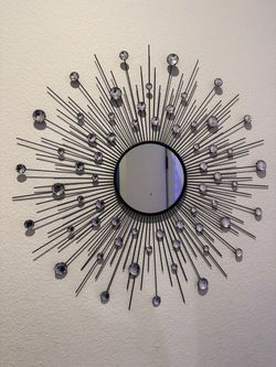 Sunburst Crystal Wall Mirror