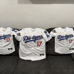 Los Angeles Dodgers Shohei Ohtani World Series Champions Gold Jersey Men Women & Kids 