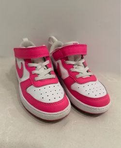 Nike Kids Pink & White Sneakers Size 9 – Cute & Good Condition