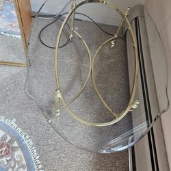 3Pc Set  Glass Top Coffee Table And Side Tables