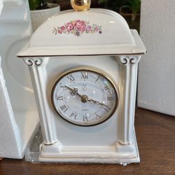 Paul Sebastian Table Clock Fine Porcelain 