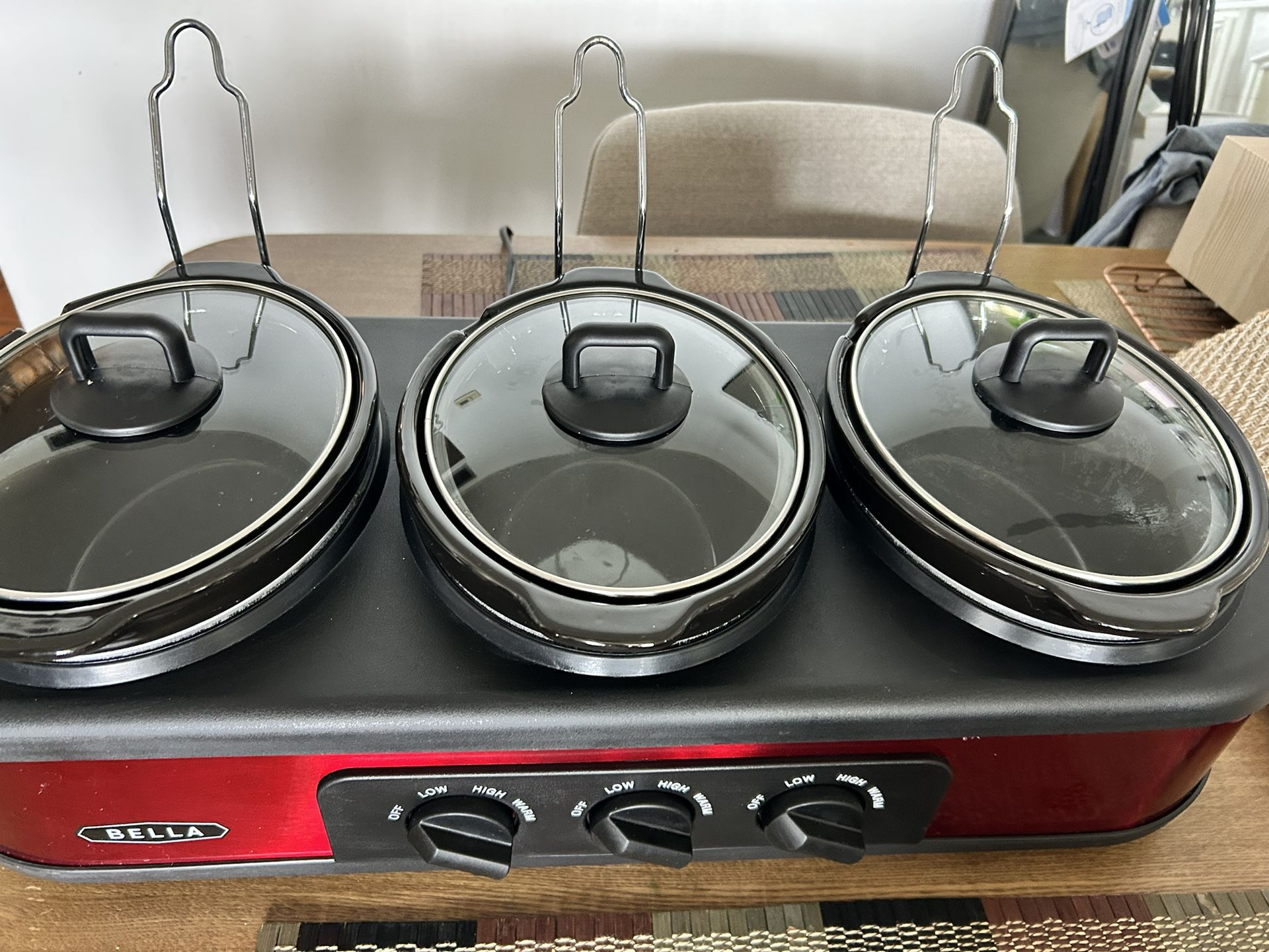 Bella Triple Slow Cooker And Buffet Server
