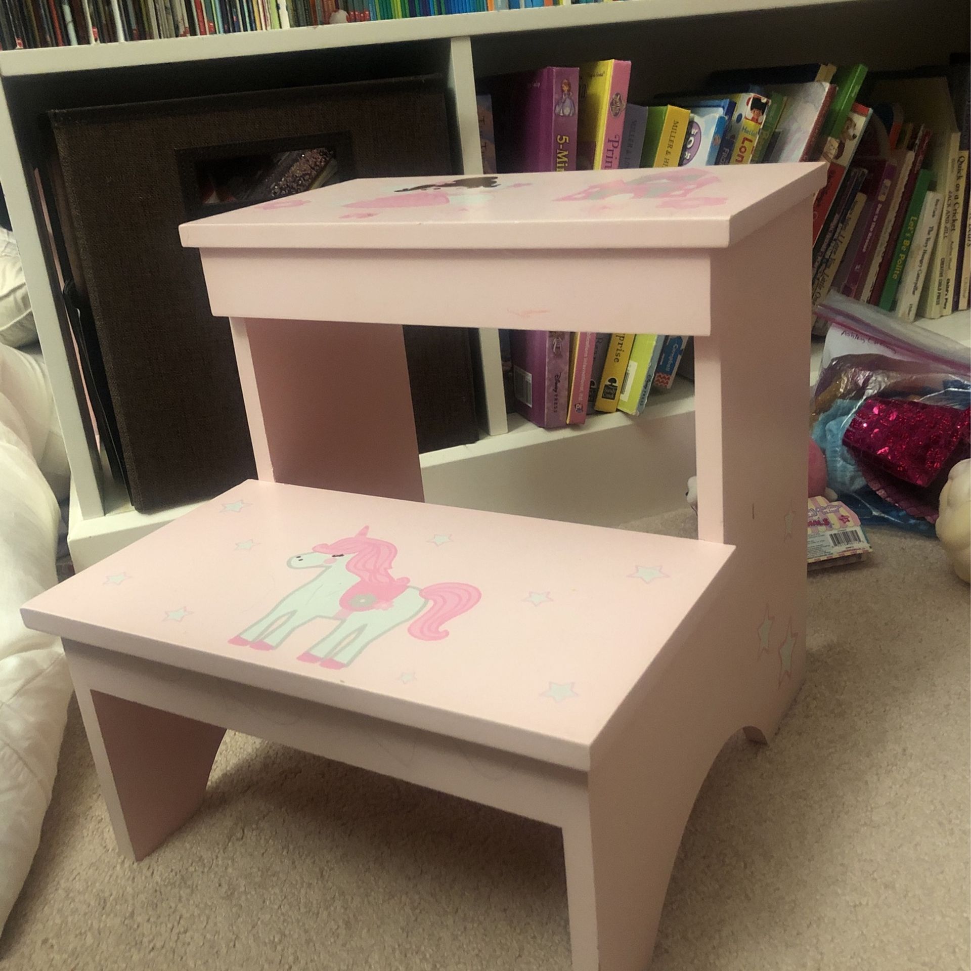 Girl Pink Stepping Stool