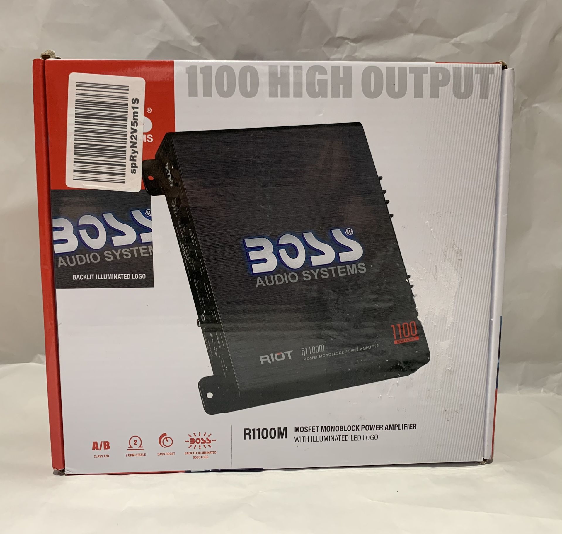 BOSS Audio Systems R1100M Riot Series Car Audio Subwoofer Amplifier for