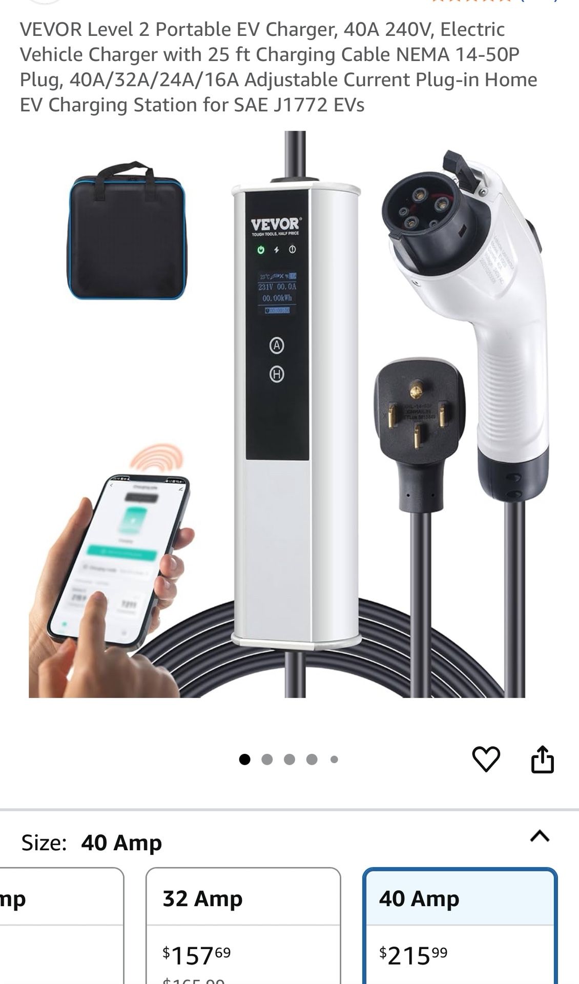 Level two EV charger/electric car charger/EV car charger/automotive