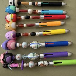Squishmallow And Bratz Doll  Beaded Multicolored Pens 
