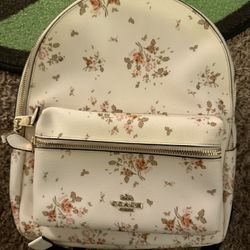 Women’s Coach Backpack White Floral 