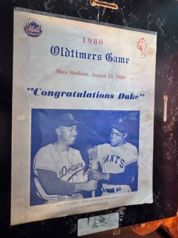 MLB  NY METS 1980 PROGRAM-Duke Snyder, Willie Mays