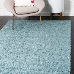 Nordstrom Teal Custom Made Carpet/Rug/Shag
