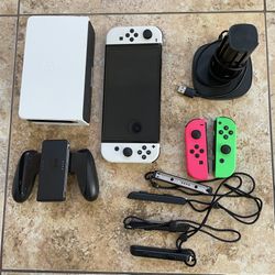 Nintendo Switch OLED Console Bundle – Games, Joy-Cons, Dock, Accessories!