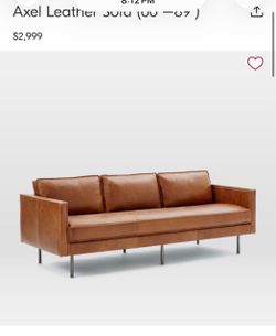 West Elm Axel Leather Sofa