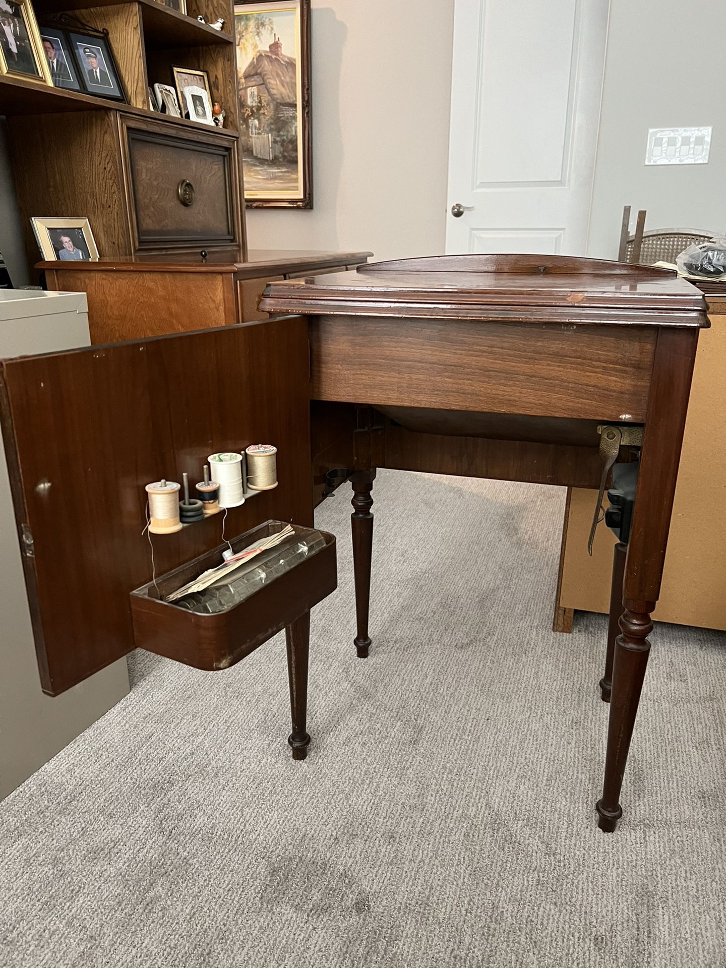 Mid Century Sewing Cabinet/ Desk With Singer 500A for Sale in Glen Ellyn,  IL - OfferUp