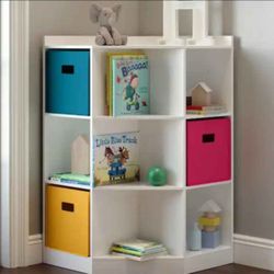 RiverRidge Home 37.31 in. H x 31.62-in. W x 22.43-in. D White MDF Kids Corner Playroom Cabinet with