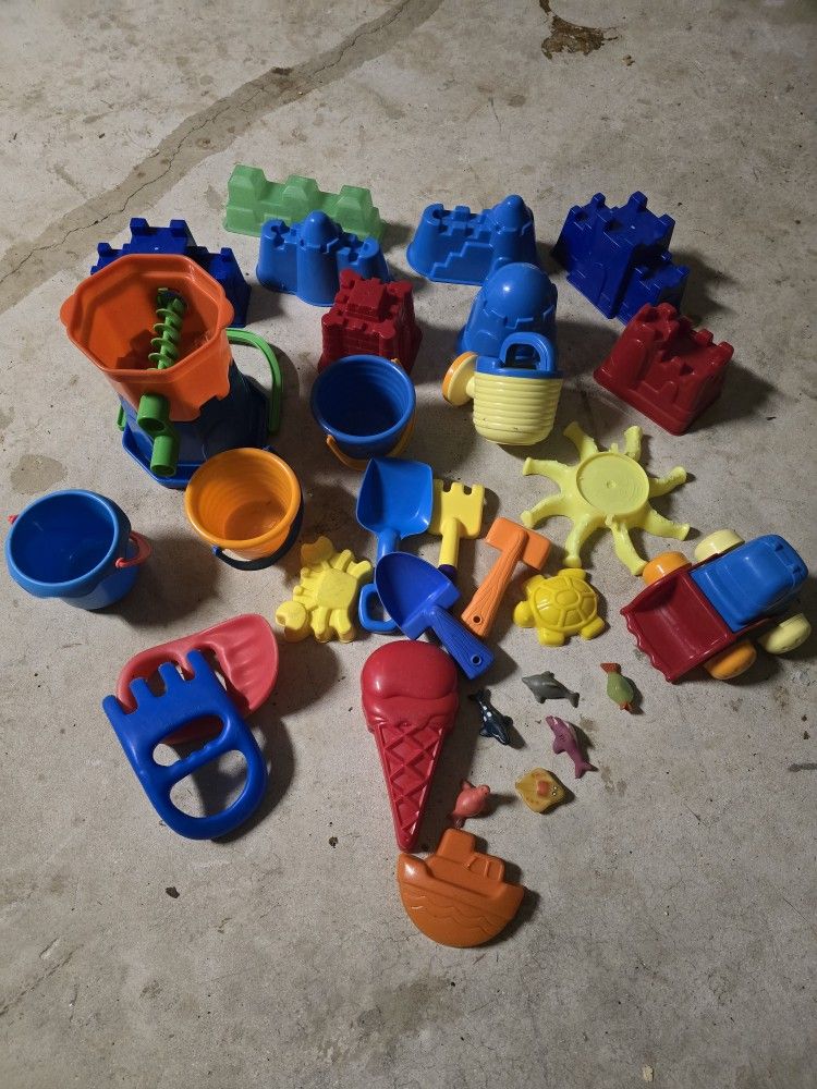 Sand Toys Castle Buckets Toys Beach