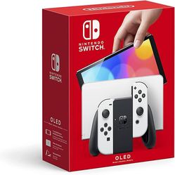 Nintendo Switch – OLED Model w/White Joy-Con