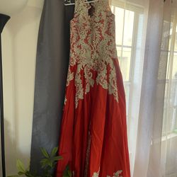New Beautiful Red Party Dress Size Large Asking $75!!