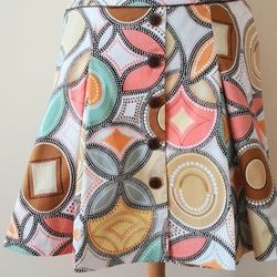 NEW Claude Brown Pleated A-Line Skirt  Women's Size 4 Small S