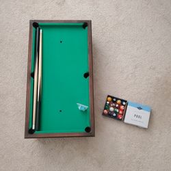 Mini Wooden Tabletop Pool Table By Public House Games