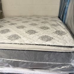King Size Mattress 14” Inches Thick Pillow Top Deluxe New From Factory Available All Size Same Day Delivery