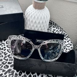 Dolce & Gabbana cat eye Sunglasses with Silver Accents