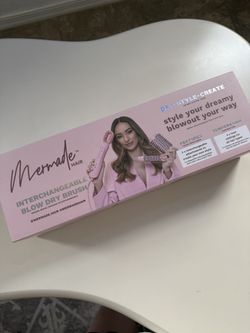 Mermade Hair Interchangeable Blow Dry Brush 3 Attachments Brand New 