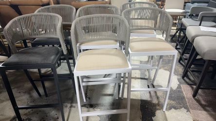 Bar Stool Set of 4 Outdoor Bar Chairs