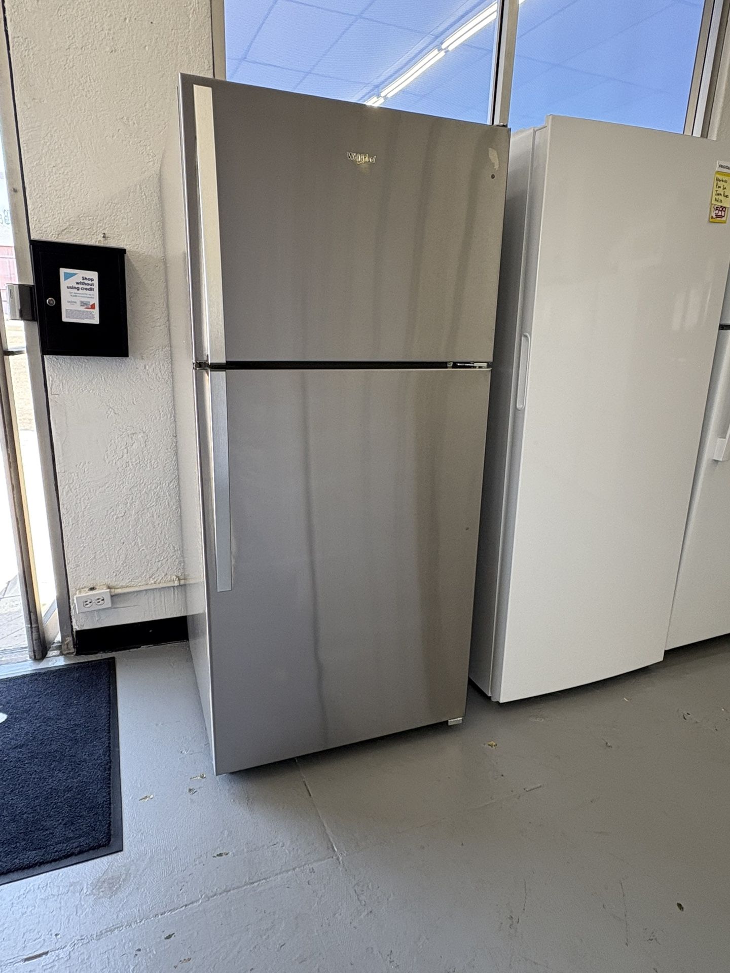 Whirlpool 18.2 cu. ft. Top Freezer Refrigerator in Monochromatic Stainless Steel