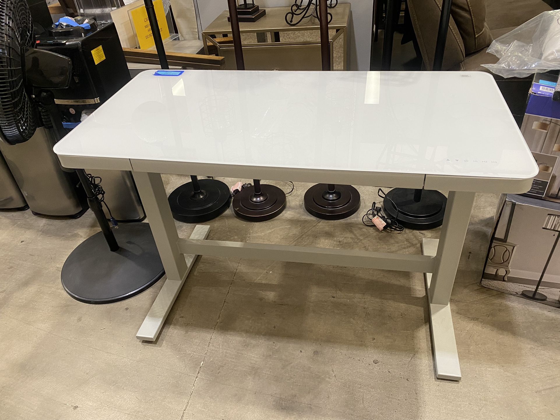 White Adjustable Desk