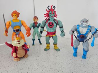 Vintage 1985 LJN ThunderCats Action Figure Lot - Lion-O Snarf Panthro Complete
