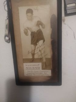 Max Baer Autograph Boxing Picture