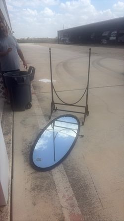 Vintage full length mirror with stand
