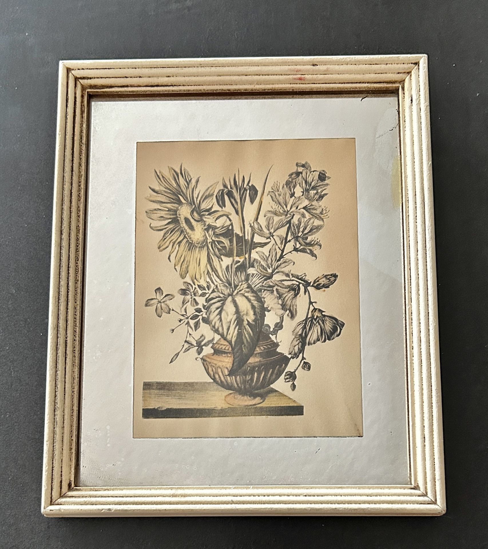 Vintage Framed Floral Artwork
