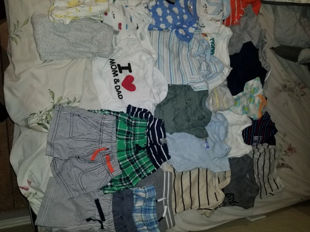 O-3 months shirts and shorts