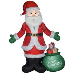 NEW IN BOX Gemmy 2020 Airblown Inflatable Lighted LED 8.4ft Luxe Santa Thumbnail