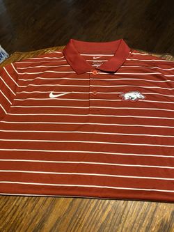 LARGE NIKE ARKANSAS RAZORBACKS POLO
