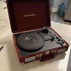Maroon Crosley Record Player