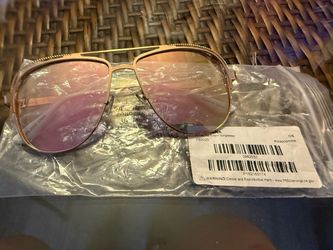 Pink Combo Double Bar Aviator Sunglasses